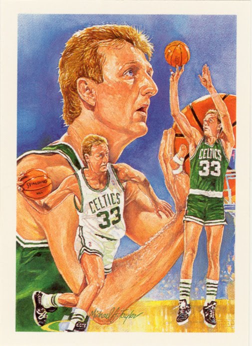 505x694 Larry Bird Saves And Shutouts, By Nick Tavares - Larry Bird Painting