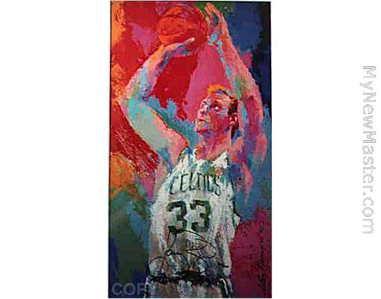 551x433 Leroy Neiman 33 For 3 Larry Bird Painting - Larry Bird Painting