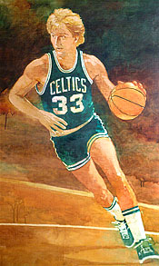 175x293 Bart Forbes Asama The American Sport Art Museum Amp Archives - Larry Bird Painting
