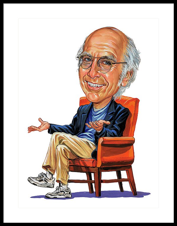 600x766 Larry David Framed Print By Art - Larry David Painting