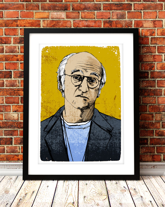 570x715 Larry David Portrait Print Larry David Print Tv Art Print - Larry David Painting