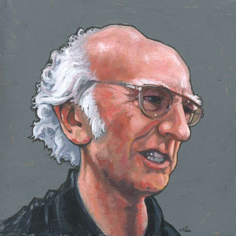770x770 Saatchi Art Larry David Painting By Micah Krock - Larry David Painting