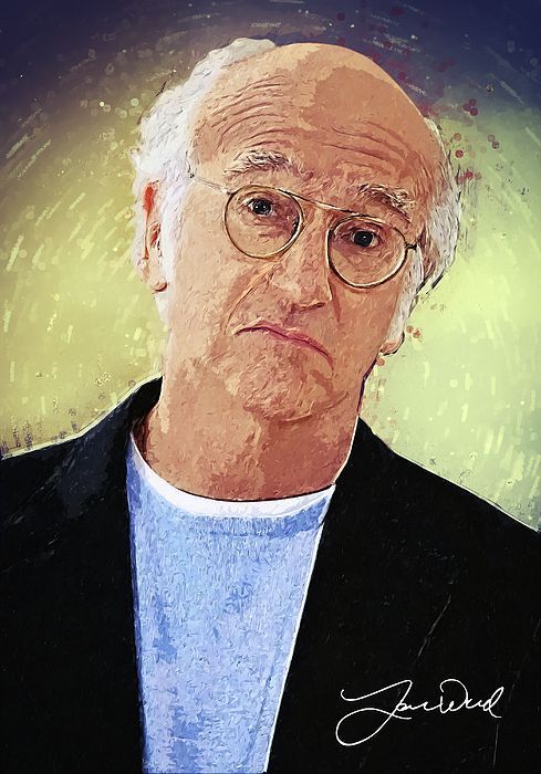 489x700 Larry David, Portrait, Illustration, Digital Painting, Poster - Larry David Painting