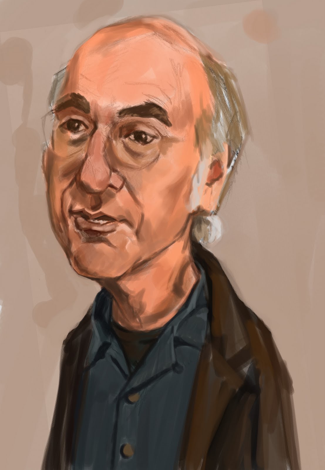 1107x1600 Jason Horning Art Larry David Take 2 - Larry David Painting