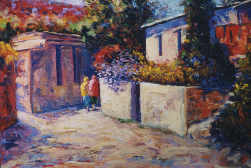 881x591 Las Comadres - Las Comadres Painting