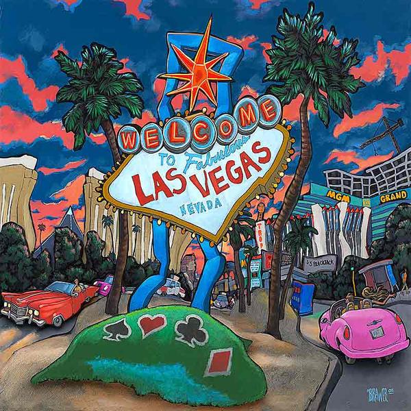 600x600 Welcome To Las Vegas - Las Vegas Strip Painting