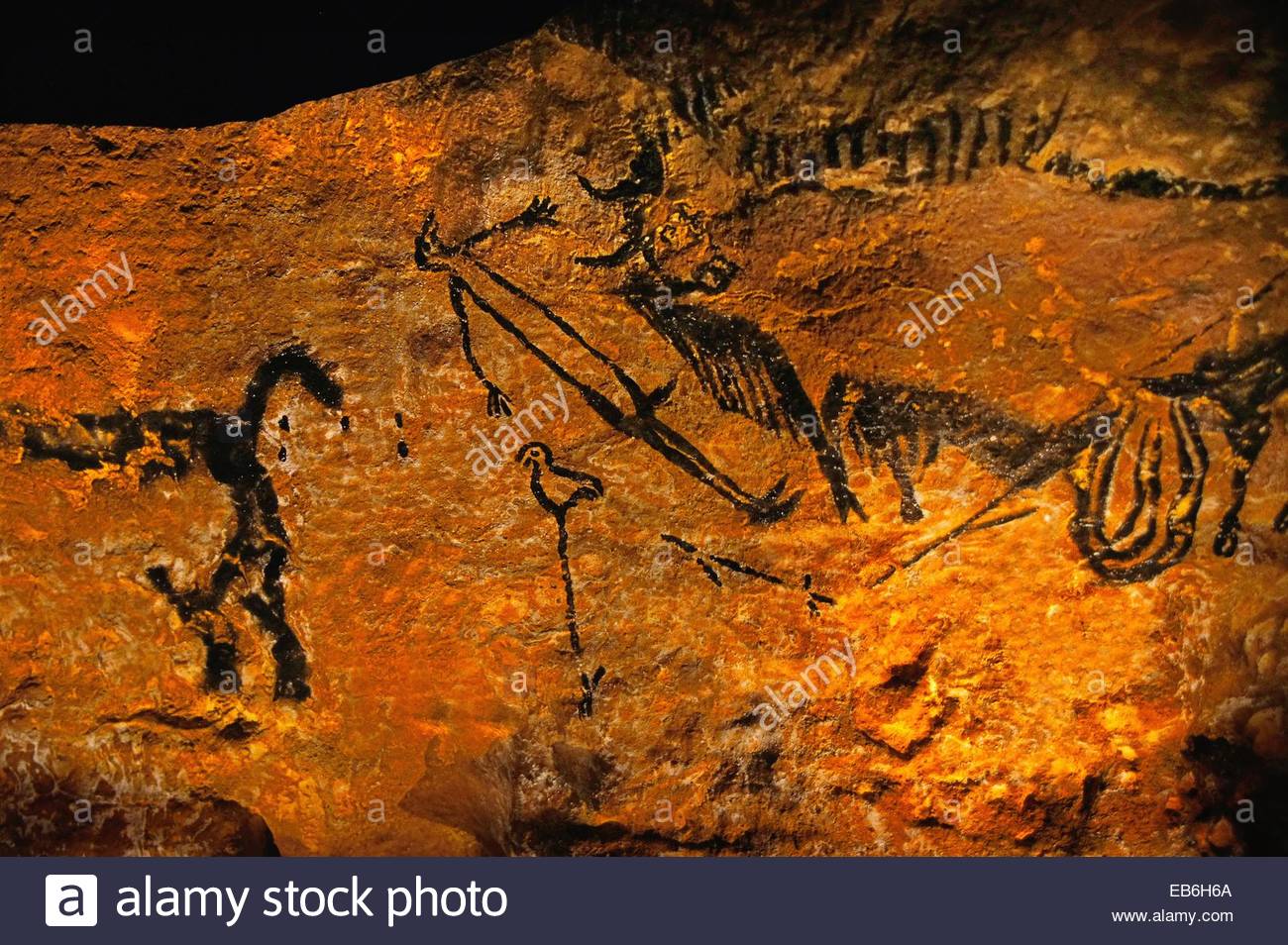 1300x954 Panel Of The Wheels, Paleolithic Cave Paintings In The Lascaux - Lascaux Cave Painting