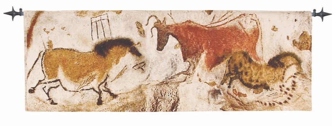 1074x404 Lascaux Cave Art Tapestry Luxury Tapestries Amp Decorative - Lascaux Painting