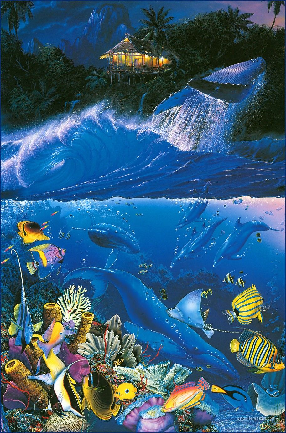 913x1384 Lassen Art Christian Riese Lassen Paintings Under The Sea - Lassen Painting