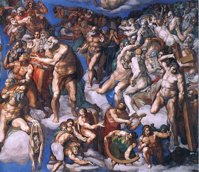 400x347 The Last Judgment By Michelangelo, Last Judgment Painting - Last Judgment Painting