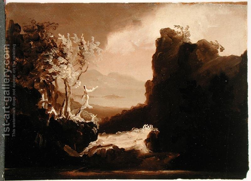 800x576 Romantic Landscape (Last Of The Mohicans), 1827 Thomas Cole - Last Of The Mohicans Painting