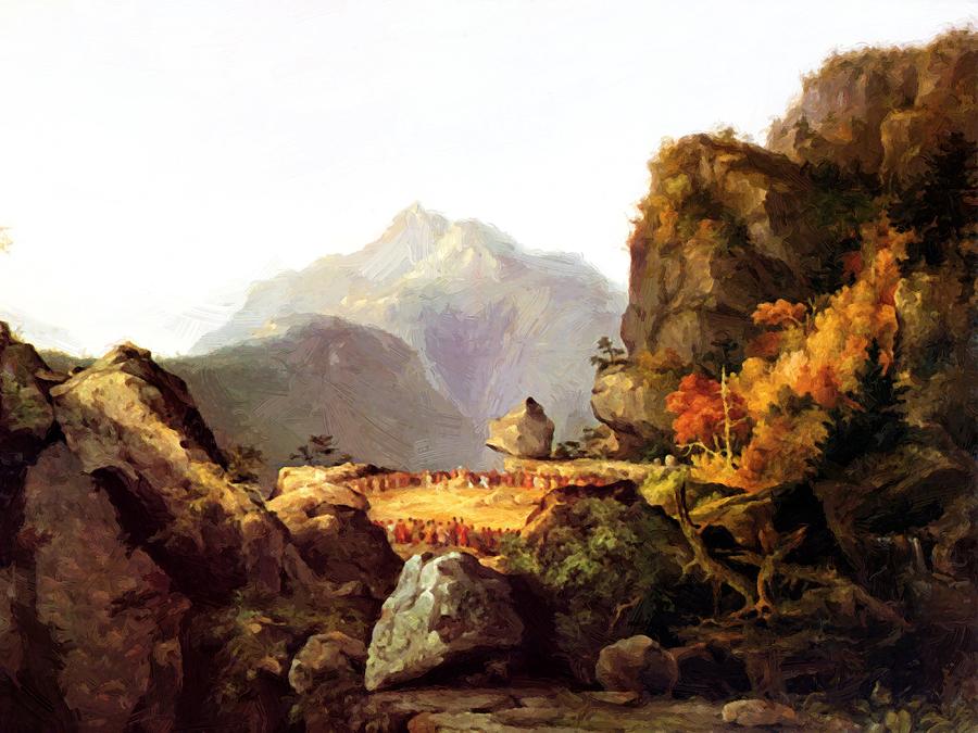 900x675 Scene From The Last Of The Mohicans By James Fenimore Cooper 1827 - Last Of The Mohicans Painting