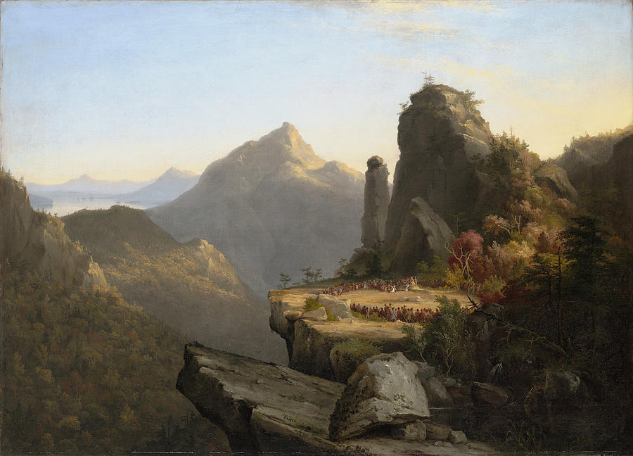 900x648 The Last Of The Mohicans Painting By Thomas Cole - Last Of The Mohicans Painting