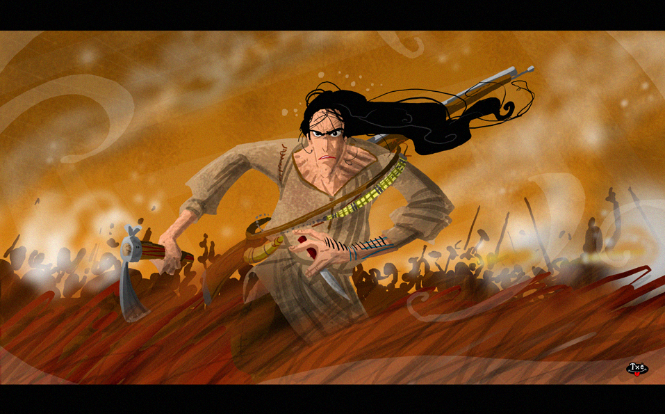 957x595 The Last Of The Mohicans By Themico - Last Of The Mohicans Painting