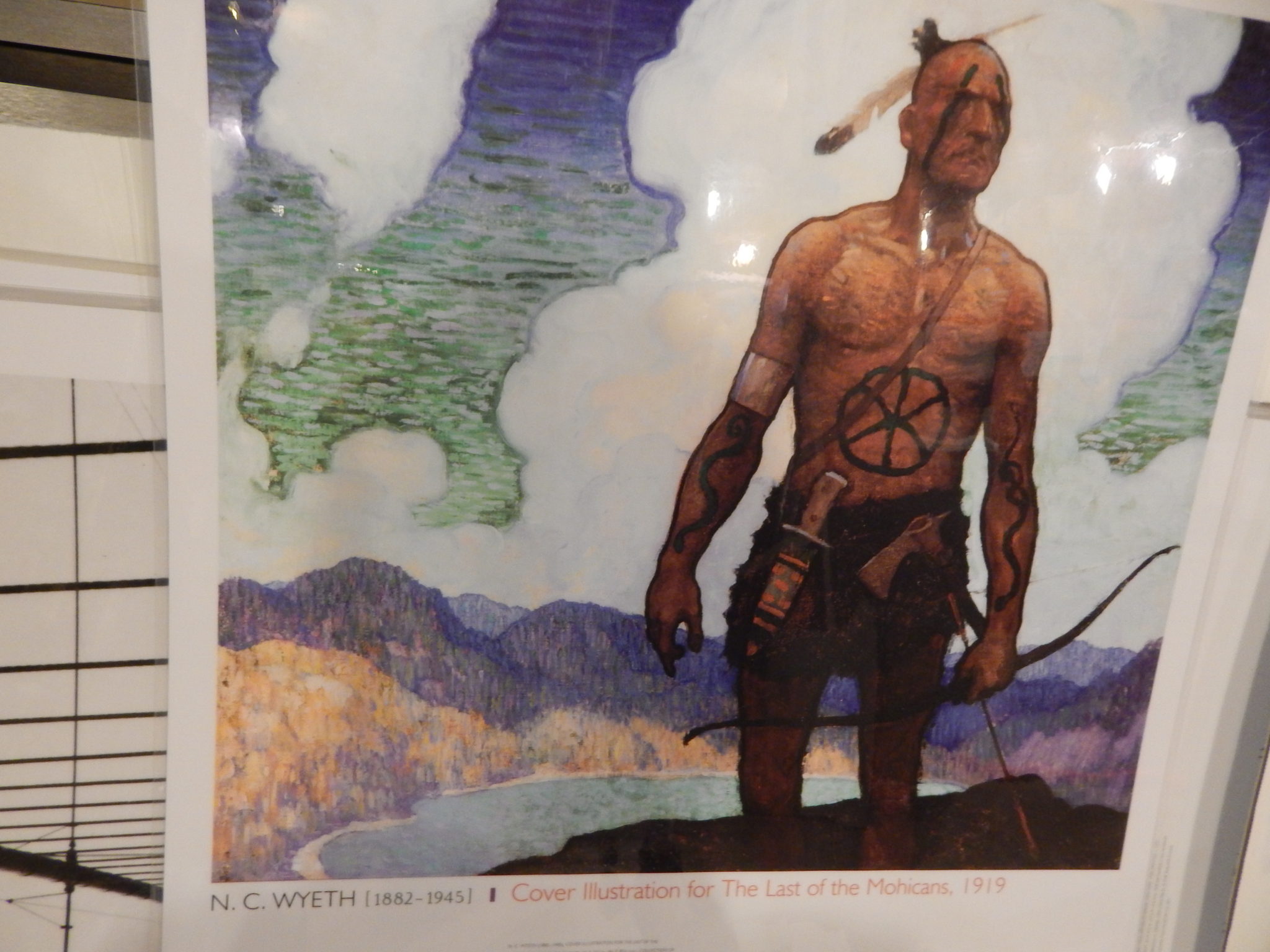 2048x1536 Cover Illustration For The Last Of The Mohicans, By N.c. - Last Of The Mohicans Painting