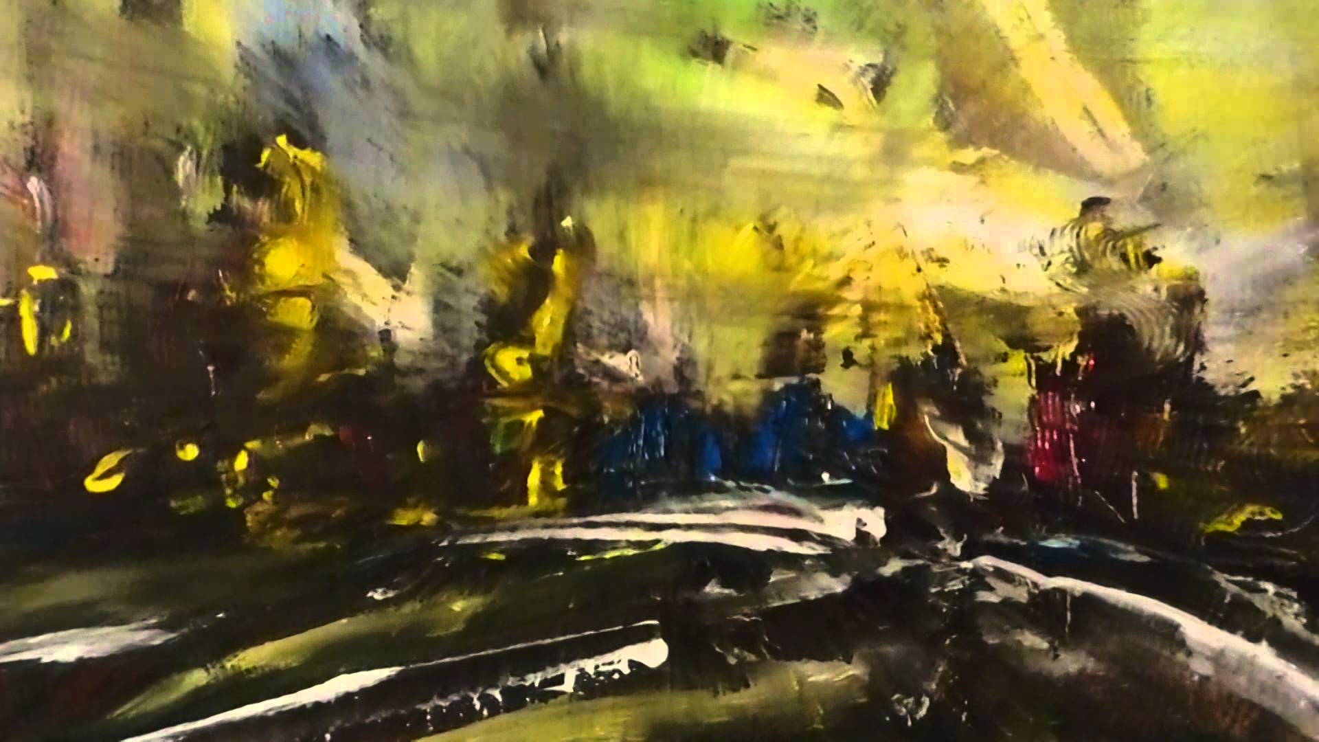 1920x1080 Last Supper Abstract Expressionism By Geeraard Kiss - Last Supper Abstract Painting