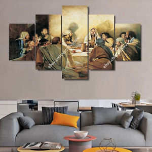 300x300 Jesus Christ Wall Art Framed Canvas Print The Last Supper - Last Supper Canvas Painting