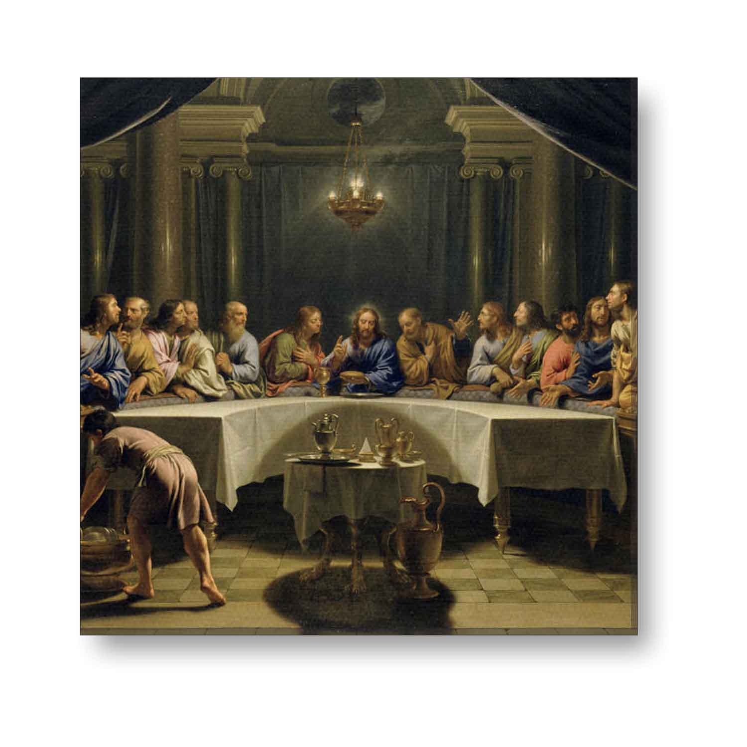 1500x1500 Vintage Last Supper Lord Jesus Canvas Wall Painting Frame Giftsmate - Last Supper Canvas Painting