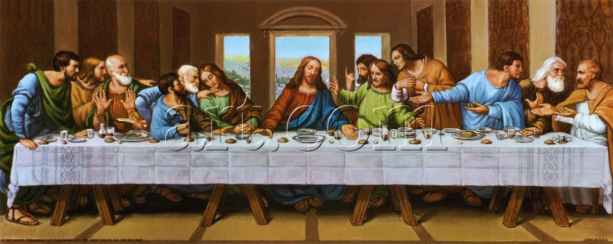 1227x489 The Picture Of Last Supper - Last Supper Canvas Painting