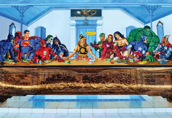 576x394 Asia Contemporary Art The Last Supper (Heroes) - Last Supper Modern Painting