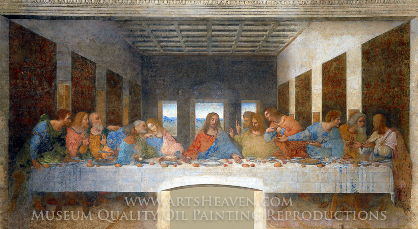 820x449 Leonardo Da Vinci Last Supper Painting Reproduction - Last Supper Oil Painting