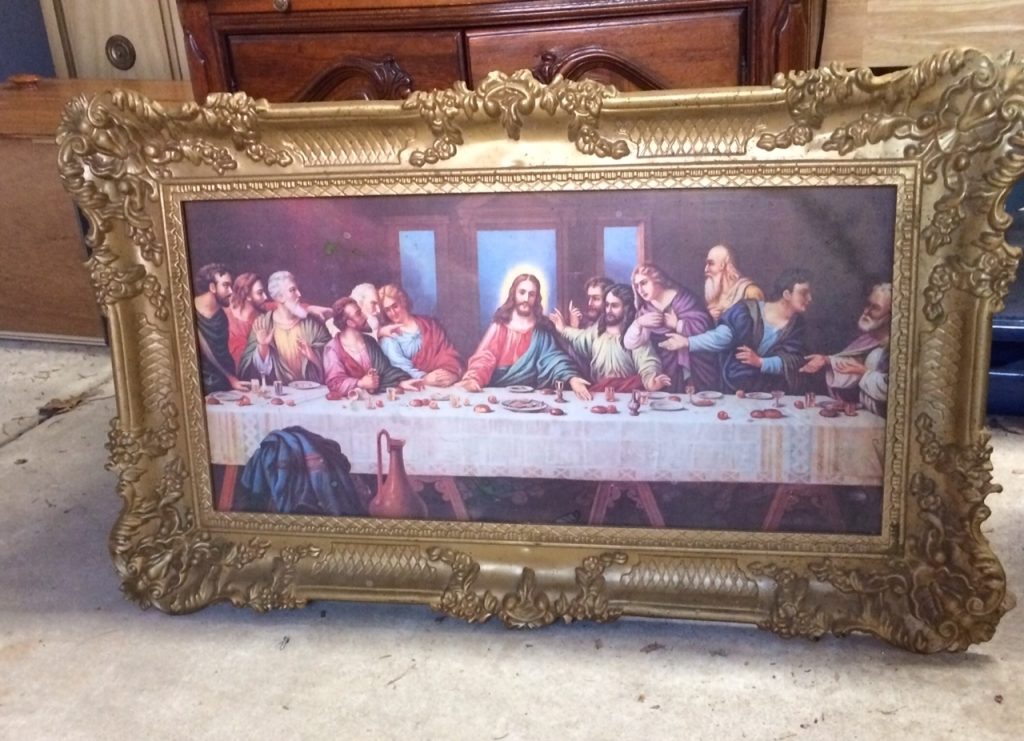 1024x741 Picture Frame Painted Frames Drab2fabcreations For The Last - Last Supper Painting Framed