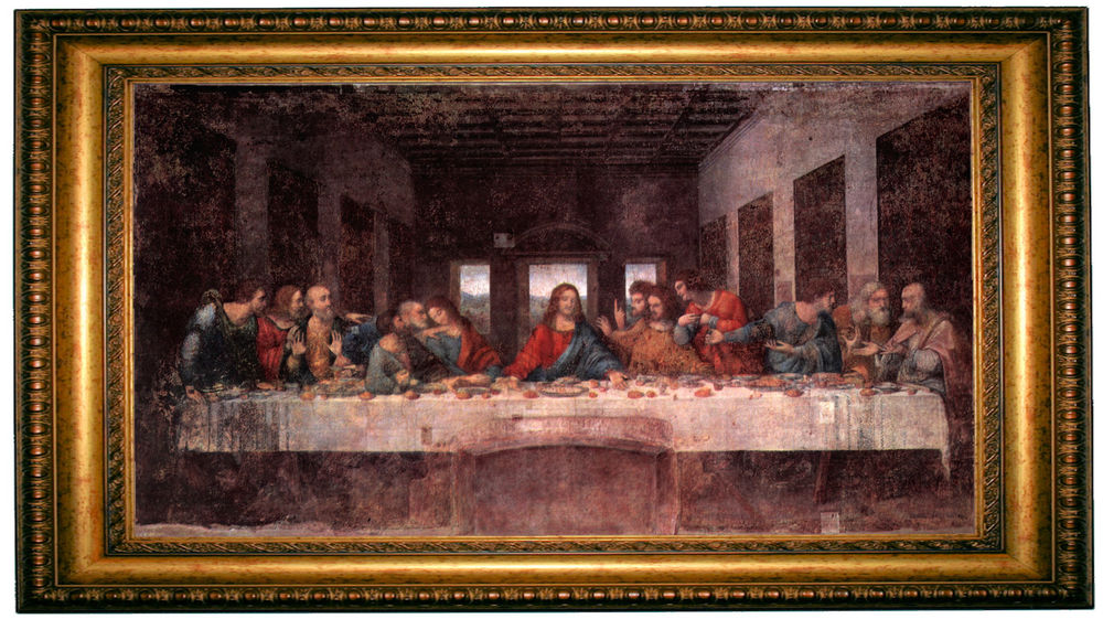1000x561 Da Vinci The Last Supper - Last Supper Painting Framed