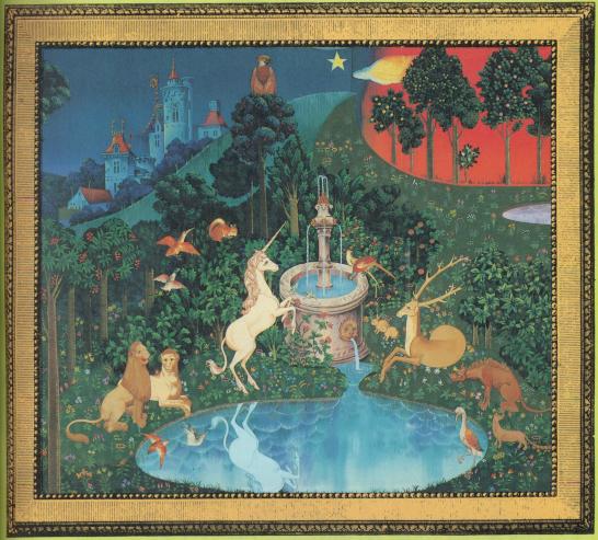 546x493 Japanese Article About The Last Unicorn - Last Unicorn Painting