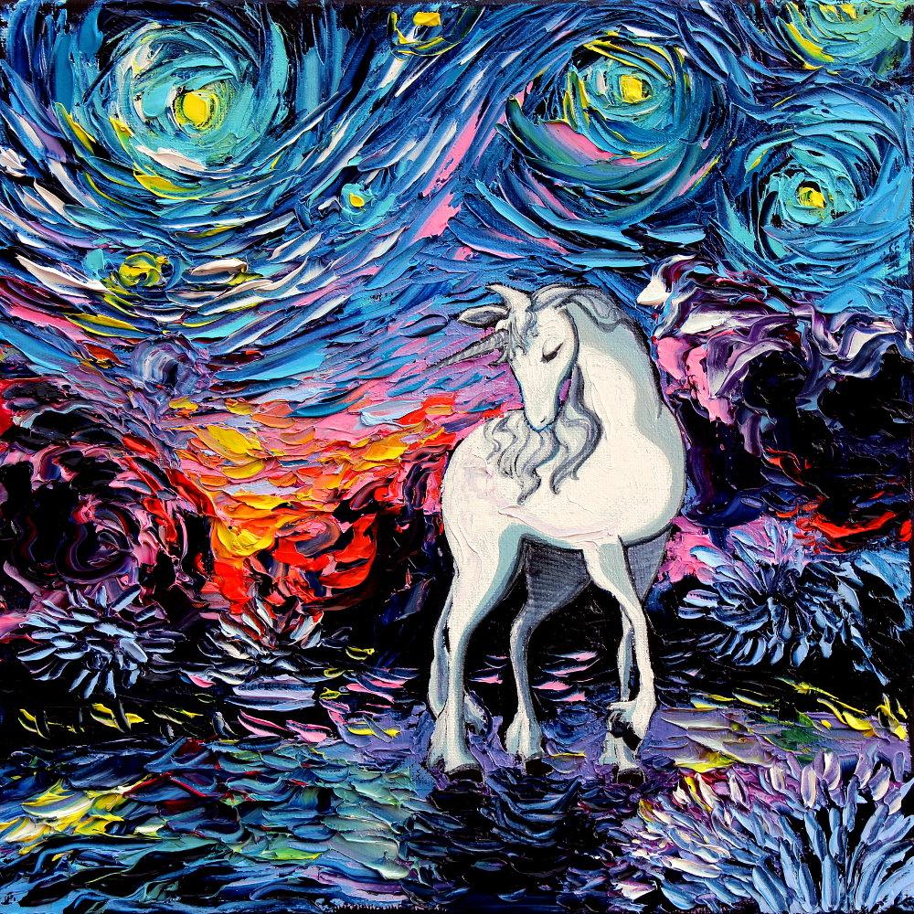 1000x1000 Last Unicorn Art - Last Unicorn Painting