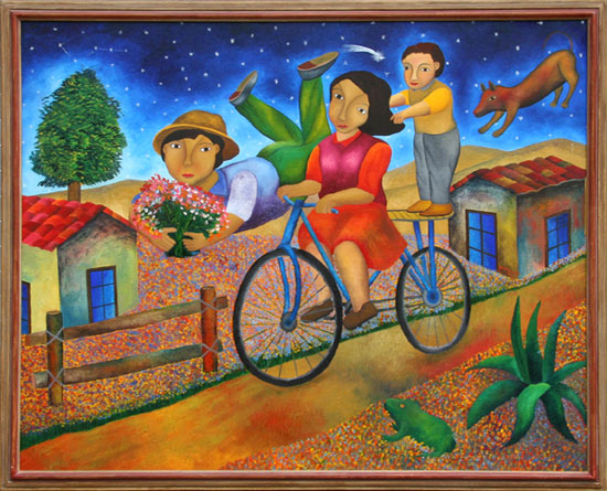 550x445 Roman Andrade Llaguno Mexican Latin American Art Painting - Latin American Painting