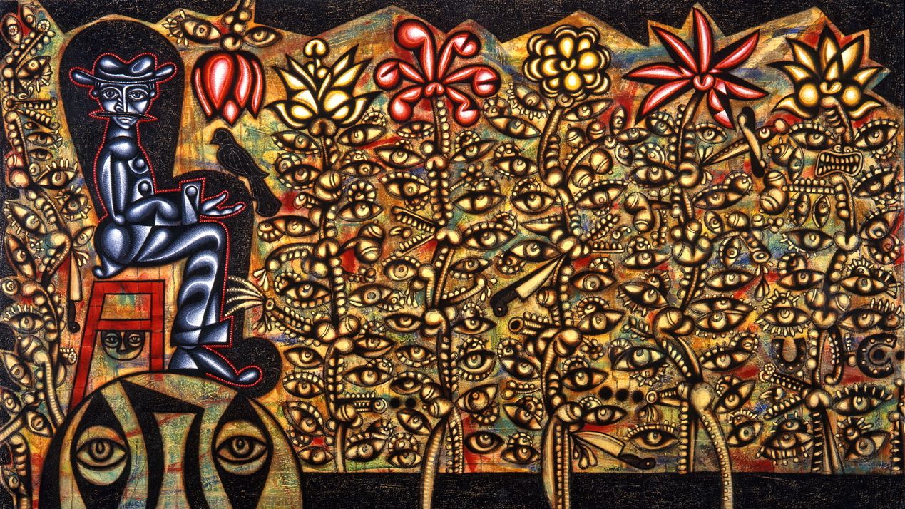 1269x714 This Is A Bruca Manigua Painting From Latin America. The Faces - Latin American Painting