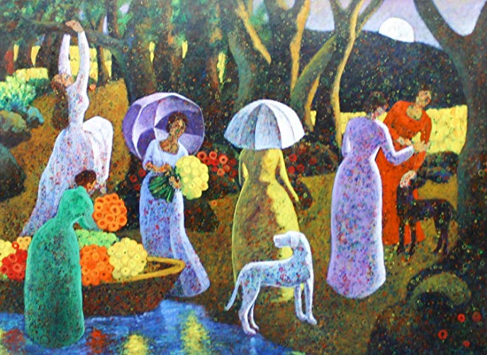 687x500 Yellow Bouquet - Latin American Painting