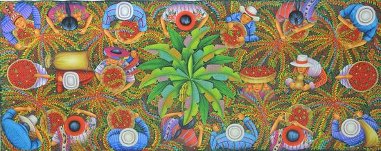 550x219 Coffee Plantation By Angelina Quic - Latin American Painting