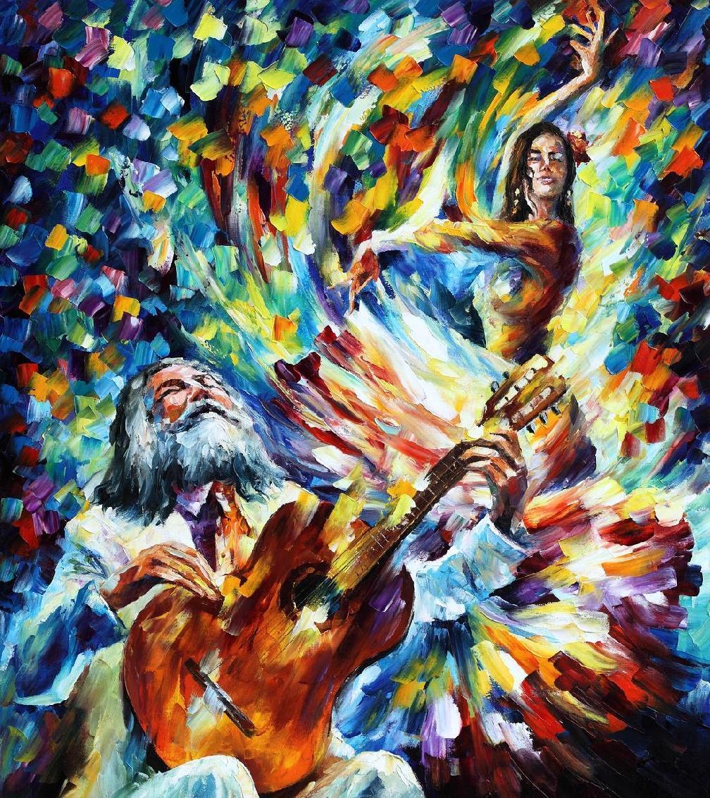 1008x1132 Leonid Afremov, Oil On Canvas, Palette Knife, Buy Original - Latin Dance Painting