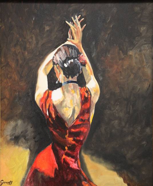 535x650 Margarita Dances By Garrett Anthony Scanlan - Latin Dance Painting