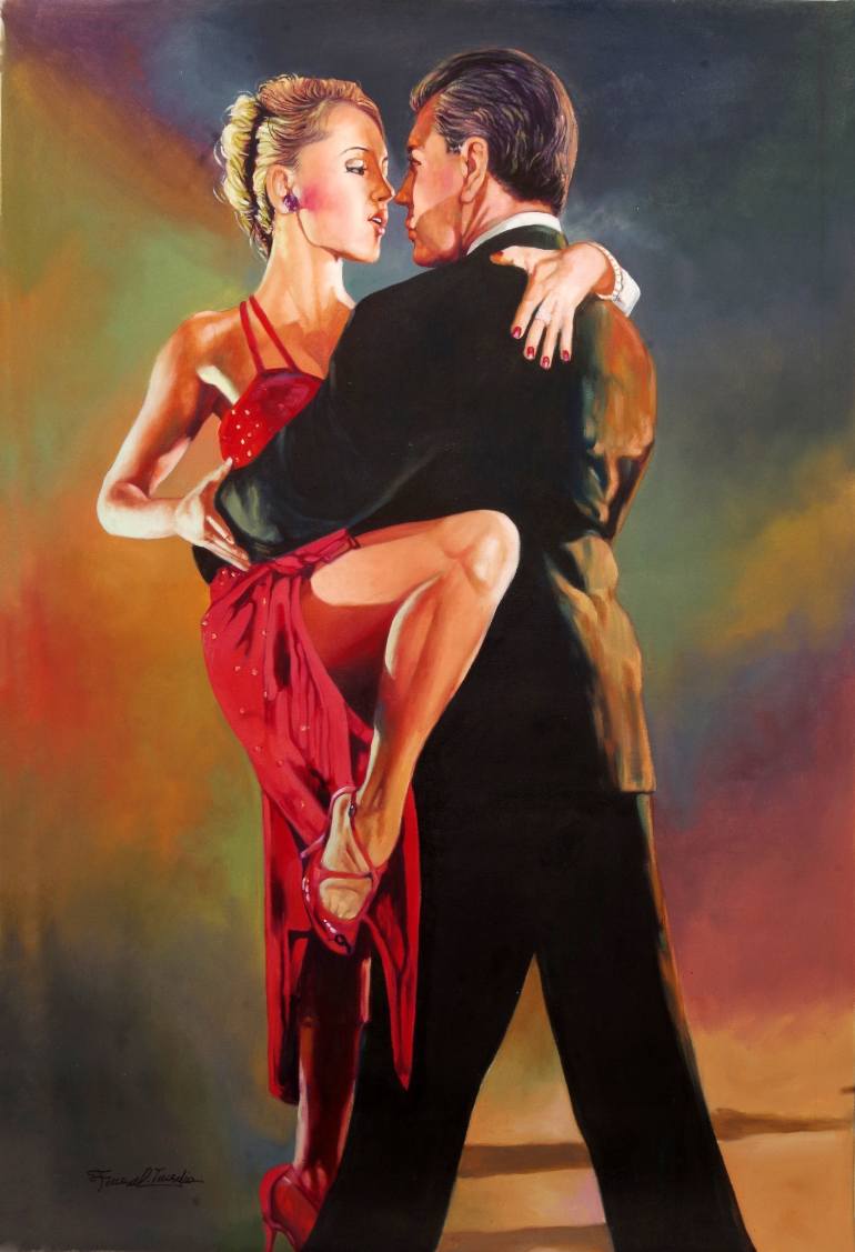770x1127 Saatchi Art A Surprise Call To Dance Painting By Shahid Mahmood - Latin Dance Painting