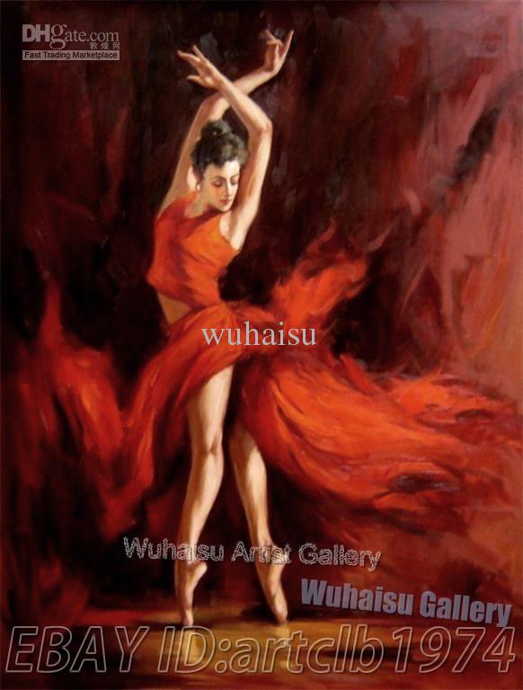 582x768 2018 High Quality Hand Painted Portrait Oil Painting Modern Wall - Latin Dance Painting