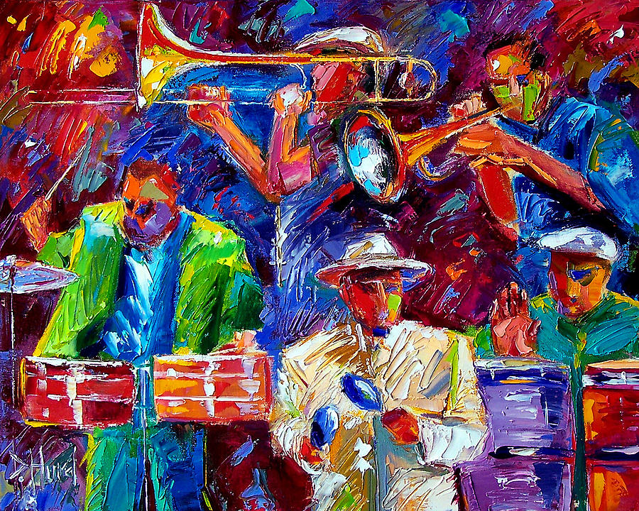 900x720 Latin Jazz Painting By Debra Hurd - Latin Painting