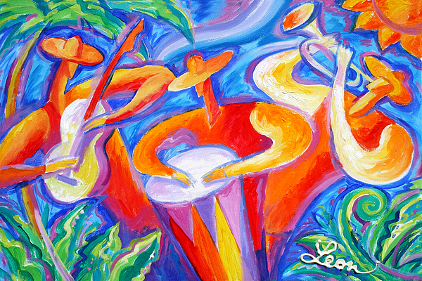 600x400 Hot Latin Jazz Painting By Leon Zernitsky - Latin Painting