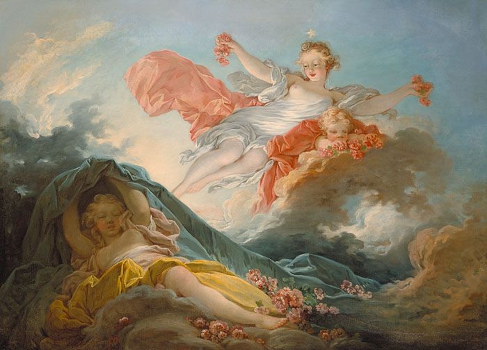 700x504 Jean Fragonard The Goddess Aurora Triumphing - Latin Word For Painting
