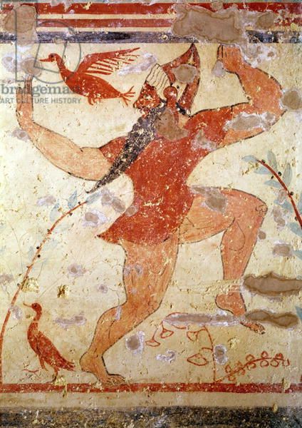 424x600 Phersu Dancing, From The Tomb Of The Augurs, C.530 520 Bc (Wall - Latin Word For Painting