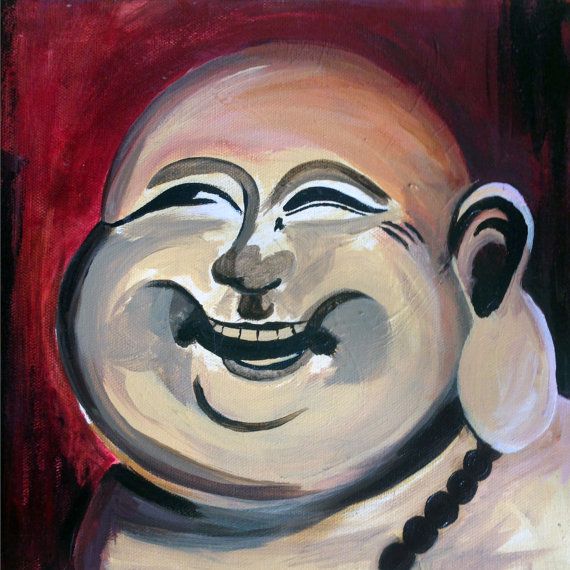 570x570 Laughing Buddha Painting Acrylic On Canvas - Laughing Buddha Painting