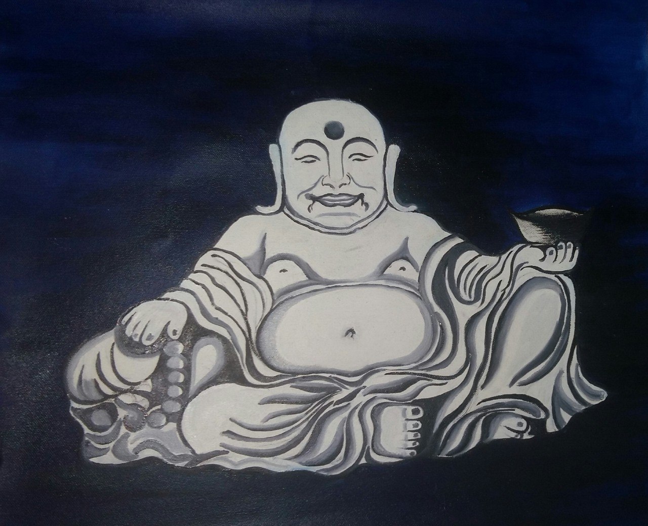 1280x1040 Buy Laughing Buddha By Ekta Mistry@ Rs. 6690. Codeart Eamy07 2018 - Laughing Buddha Painting