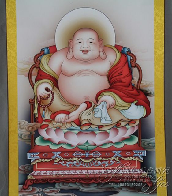 562x640 China Antique Collection Calligraphy And Painting Laughing Buddha - Laughing Buddha Painting