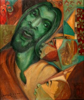 336x403 Miat - Laughing Jesus Painting