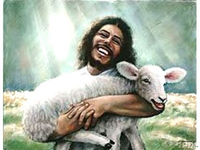 400x300 Karen Graeser. Laughing Shepherd Pastorpilgrim's Blog - Laughing Jesus Painting