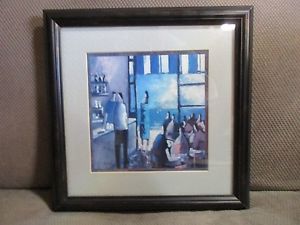 300x225 Framed Lithograph Art Print By Lauren C Bar Scene Ebay - Lauren C Painting