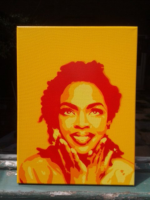 480x640 Lauryn Hill Painting Stencil Art Spray Paint Art Hip Hop Music - Lauryn Hill Painting