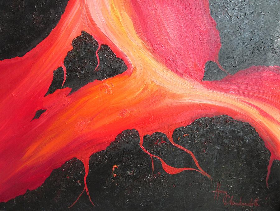 900x681 Lava Painting By Hc Kandoth - Lava Painting