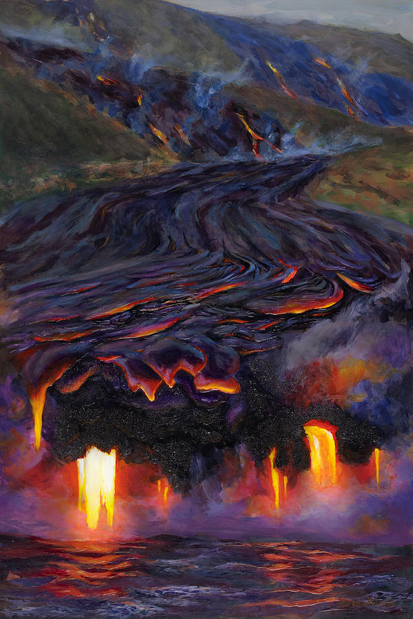 600x900 River Of Fire - Lava Painting
